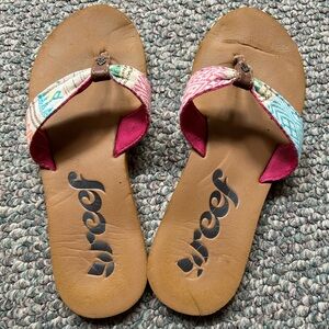 Reef Pink and Blue Sandals Vibrant Comfort